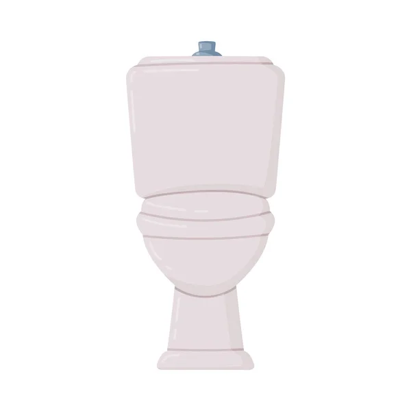 Bílá toaletní mísa nebo záchodová nádrž Izolované na bílém pozadí vektorové ilustrace — Stockový vektor