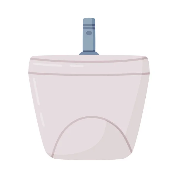 Toilet Bowl or Bidet as Bathroom or Washroom Interior Object Vector Illustration — Stock Vector