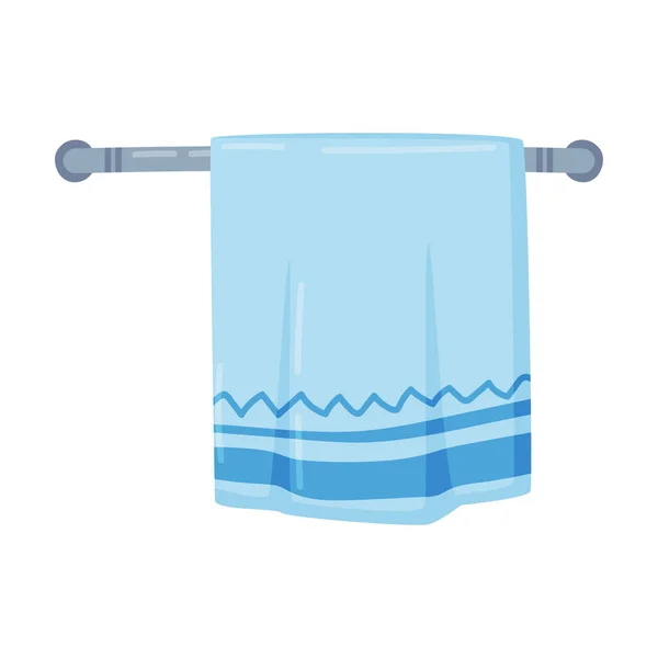 Towel Rails Radiator or Heated Towel Rail with Hanging Towels Vector Illustration — Stock Vector