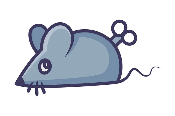 Ratón como juguete para gatos y mascotas Tienda accesorio Vector Ilustración — Vector de stock