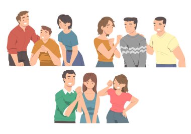 Arkadaşını Destekleyen, Neşelendiren ve Ruhsal Vektör İllüzyonunu Yükselten Karakter