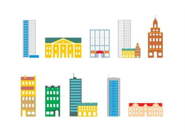 Conjunto de edificios — Vector de stock