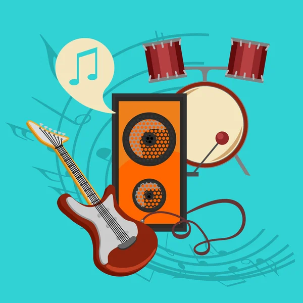 Colección icono de música — Vector de stock