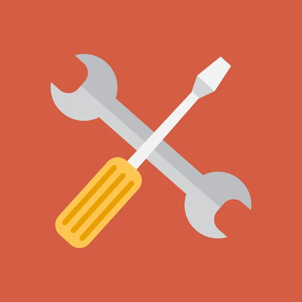 Icono de herramientas de reparación. Instrumento tecnológico. Diseño plano . — Vector de stock