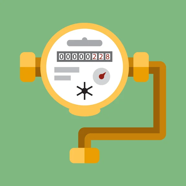 Water meter. Vector flat icon — Stock Illustration Water meter. Vector flat icon Stock Vector