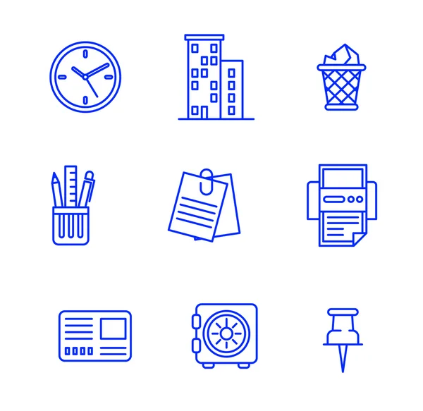 Iconos de negocios set.vector ilustración . — Vector de stock