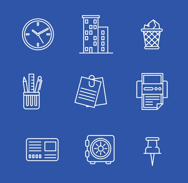 Business icons set.vector veranschaulichung. — Stockvektor