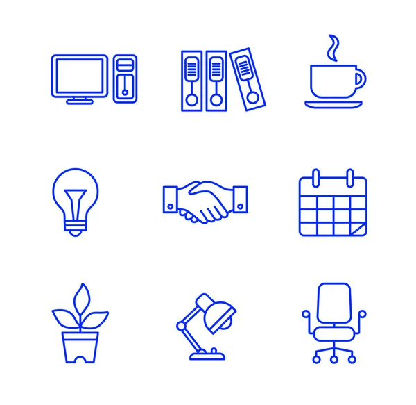 Iconos de negocios set.vector ilustración . — Vector de stock