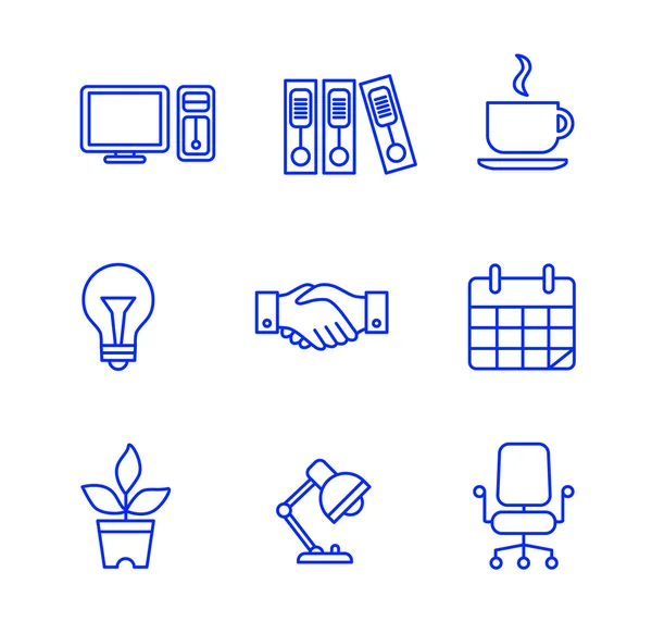 Illustration vectorielle des icônes d'entreprise. — Image vectorielle