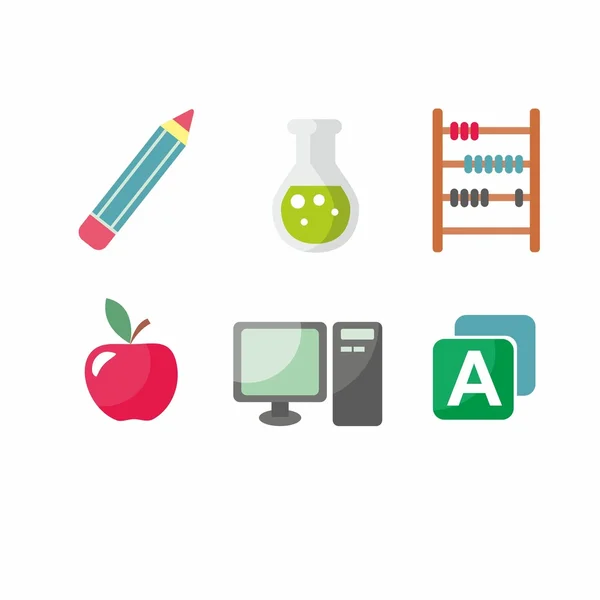 Ensemble d'icônes scolaires — Image vectorielle