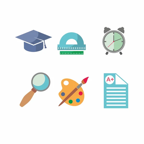 School icoon set — Stockvector