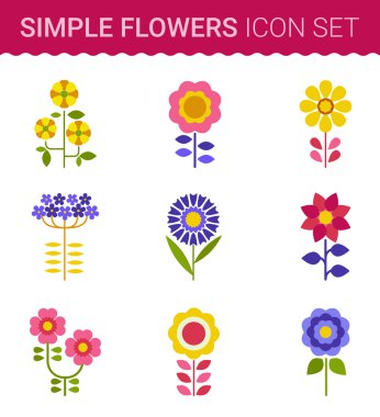 Çiçek simge kümesi