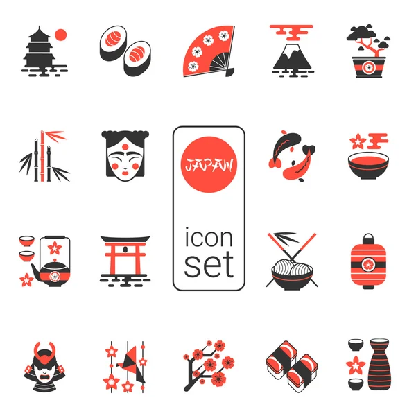 Conjunto de iconos asiáticos - ilustración vectorial. eps 8 — Archivo Imágenes Vectoriales
