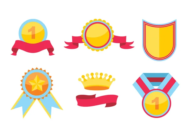 Trophy and awards icons set. — Stock Vector