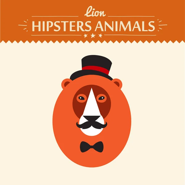 Ilustração abstrata sobre cabeça de leão, estilo hipster . —  Vetores de Stock