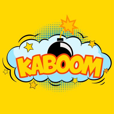 Pop art metin balonu, illüstrasyon Vektör formatında