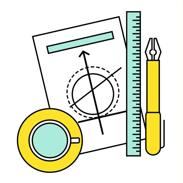 Płaska konstrukcja styl nowoczesny wektor ilustracja koncepcja z ikony twórczego myślenia, procesów biznesowych strategii, burza mózgów, marketing idei, myśli i rutyny życia. — Wektor stockowy