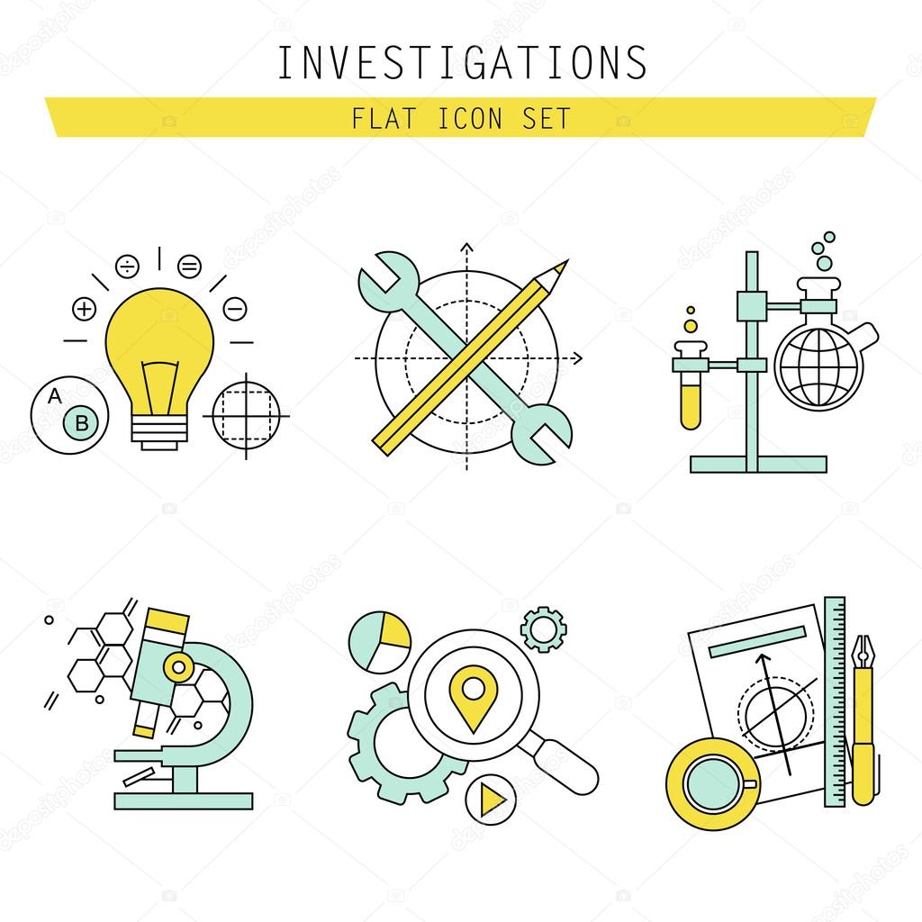 Set of flat line icons for web development. Icons for application development, web page coding and programming, seo, web design, creative process, social media, branding, marketing