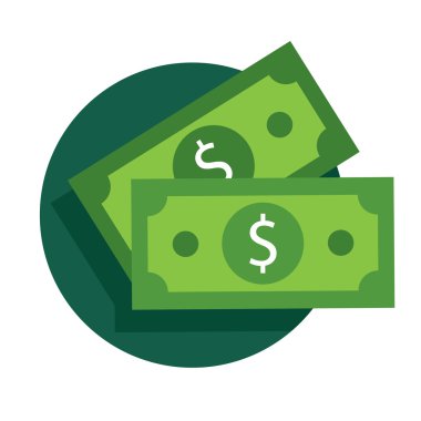 vektör Doları bill simgesi