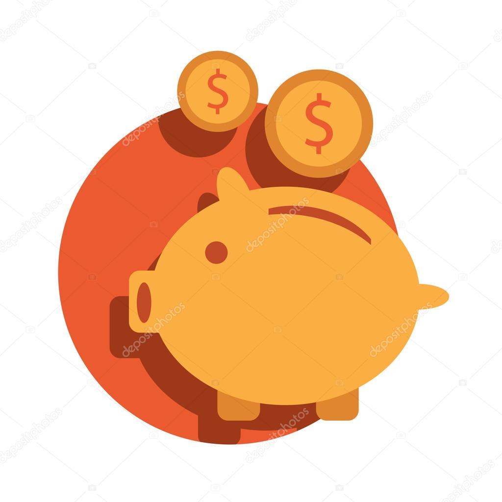 Piggy bank vector icon Piggy bank vector icon
