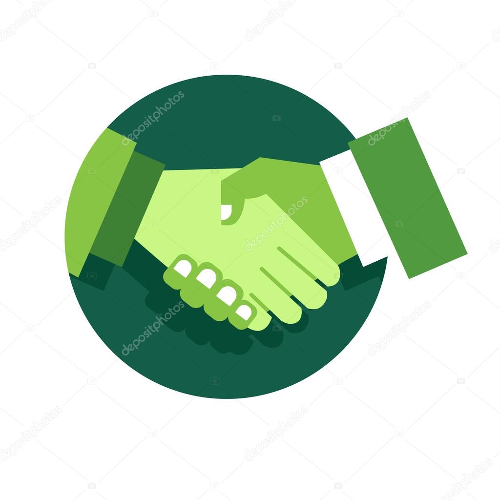 Handshake abstract logo vector design template. Business creative concept. Deal, contract, team, cooperation symbol icon. Corporate financial sign.