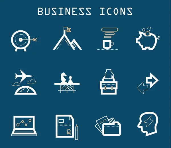 Productive at Work Icons - Blue Series — Stock Vector