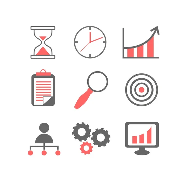 Conjunto de proceso de planificación empresarial — Vector de stock