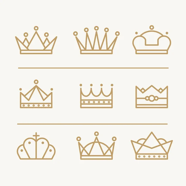 Crown icons — Stock Vector