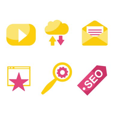 SEO ve internet simge seti