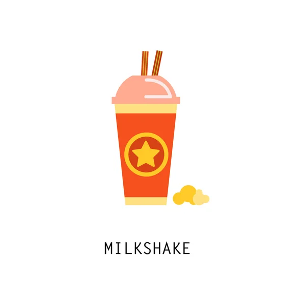 Cartel Vintage MilkShake. Ilustración vectorial . — Archivo Imágenes Vectoriales