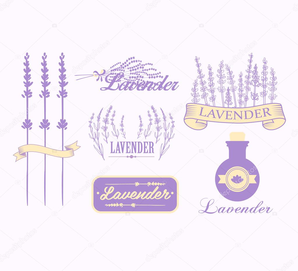 Vintage lavender background, aromatherapy and spa packaging design