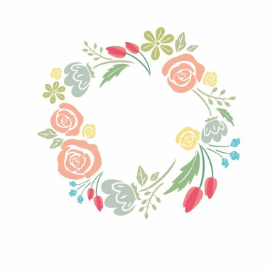 Çiçek sınır illüstrasyonu