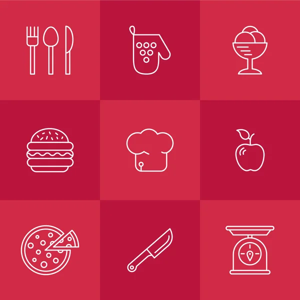 Kuchnia ikony — Wektor stockowy