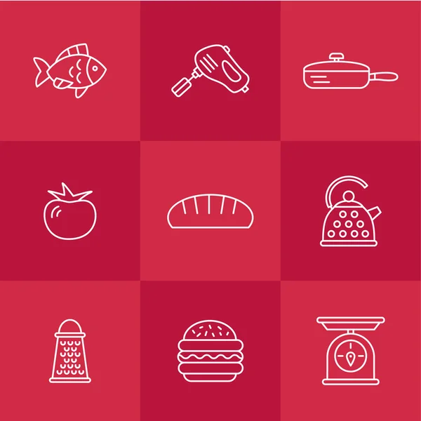 Icons Kitchen — Stock Vector