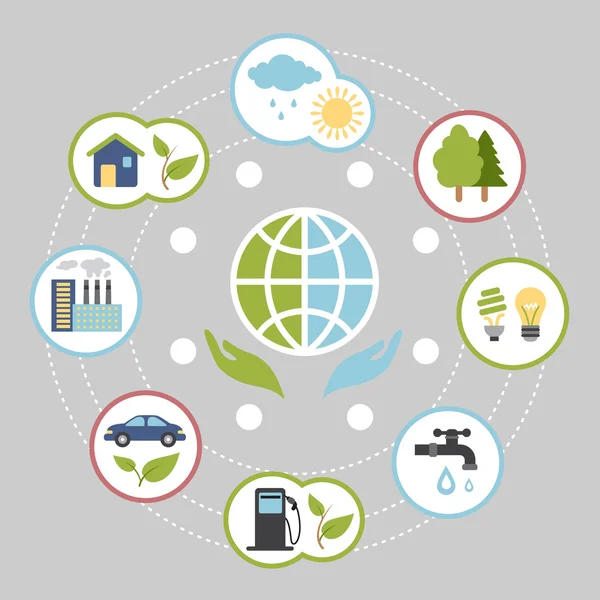 Elementy ekologiczne infographic — Wektor stockowy