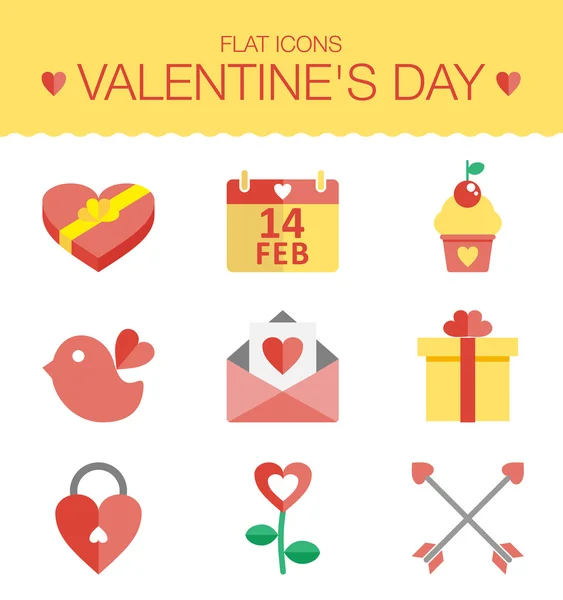 Lindo conjunto de iconos para el día de San Valentín, boda, amor y eventos románticos. Vector — Vector de stock