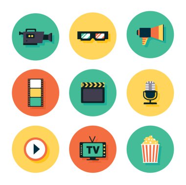 Eğlence film simgeler