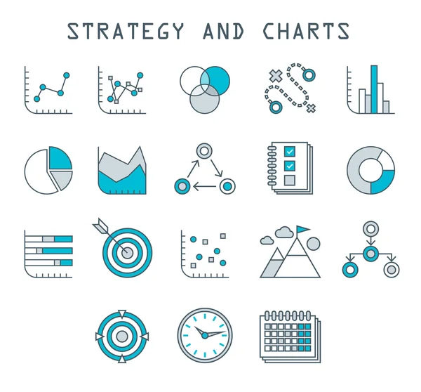 Iconos de Infografía de Negocios — Archivo Imágenes Vectoriales