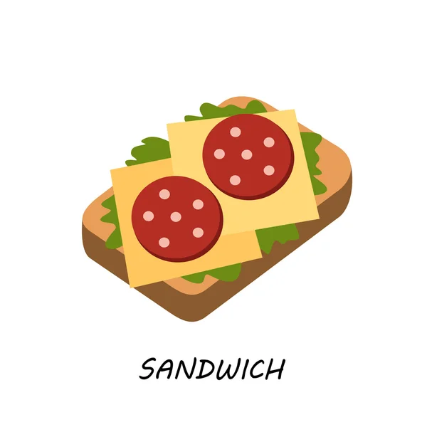 色香味俱全的三明治 — 图库矢量图片
