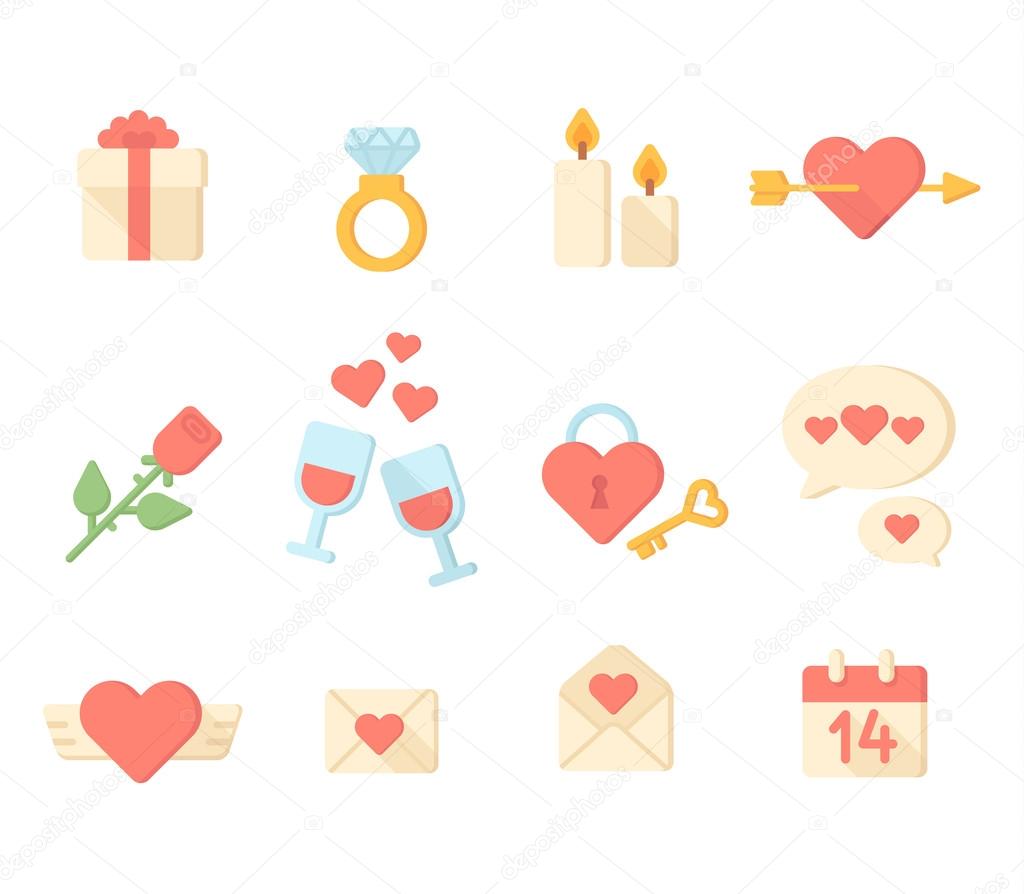 Valentine's day icons
