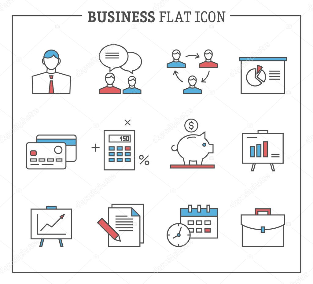 Business and finance analytics icons.