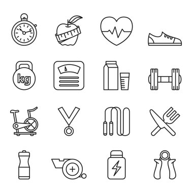 Sağlık ve Fitness simgeler