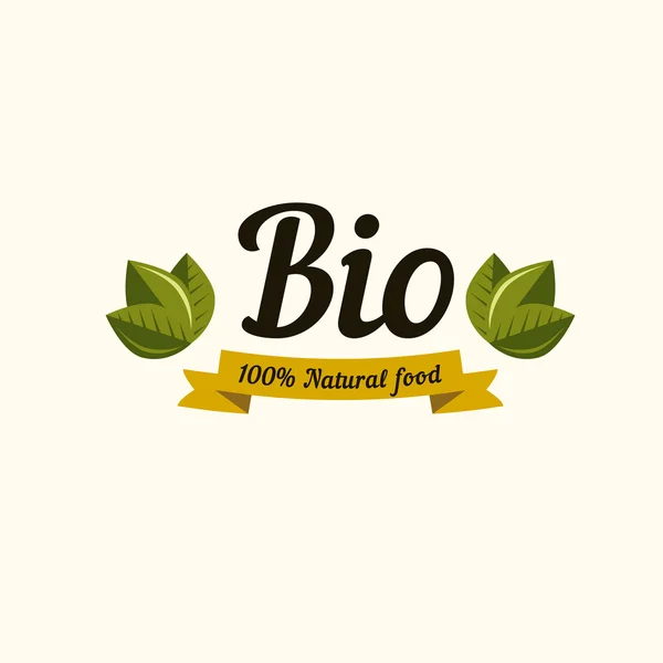 Bio, bio, přírodní, eco, logo — Stockový vektor