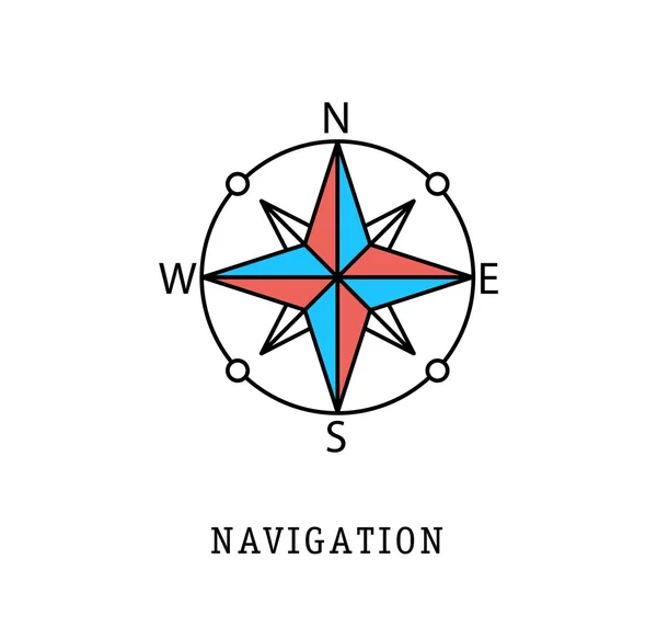 Navigation and geolocation thin flat lines — Stock Vector