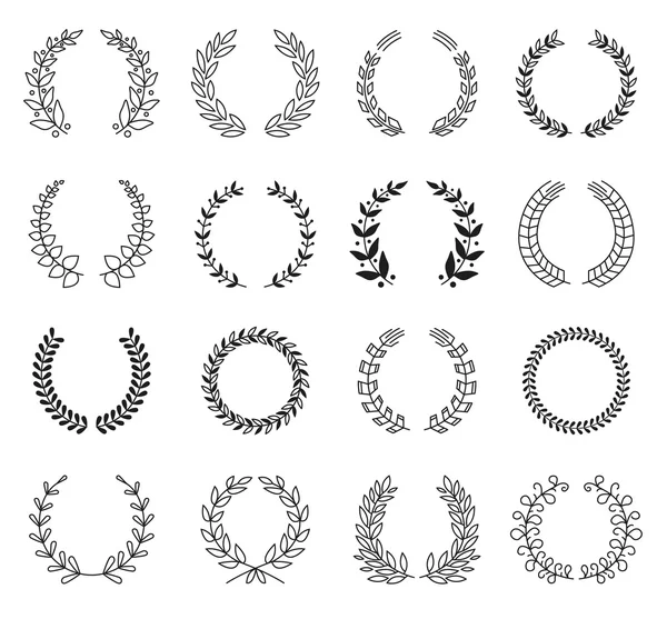 Laurel Wreaths Collection — Stock Vector