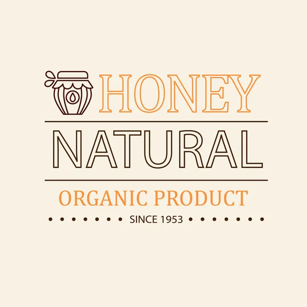 Set honing en bijen etiketten — Stockvector