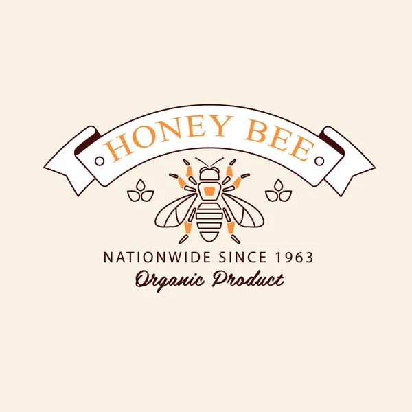 Set of honey and bees labels — Stock Illustration Set of honey and bees labels Vector Graphics