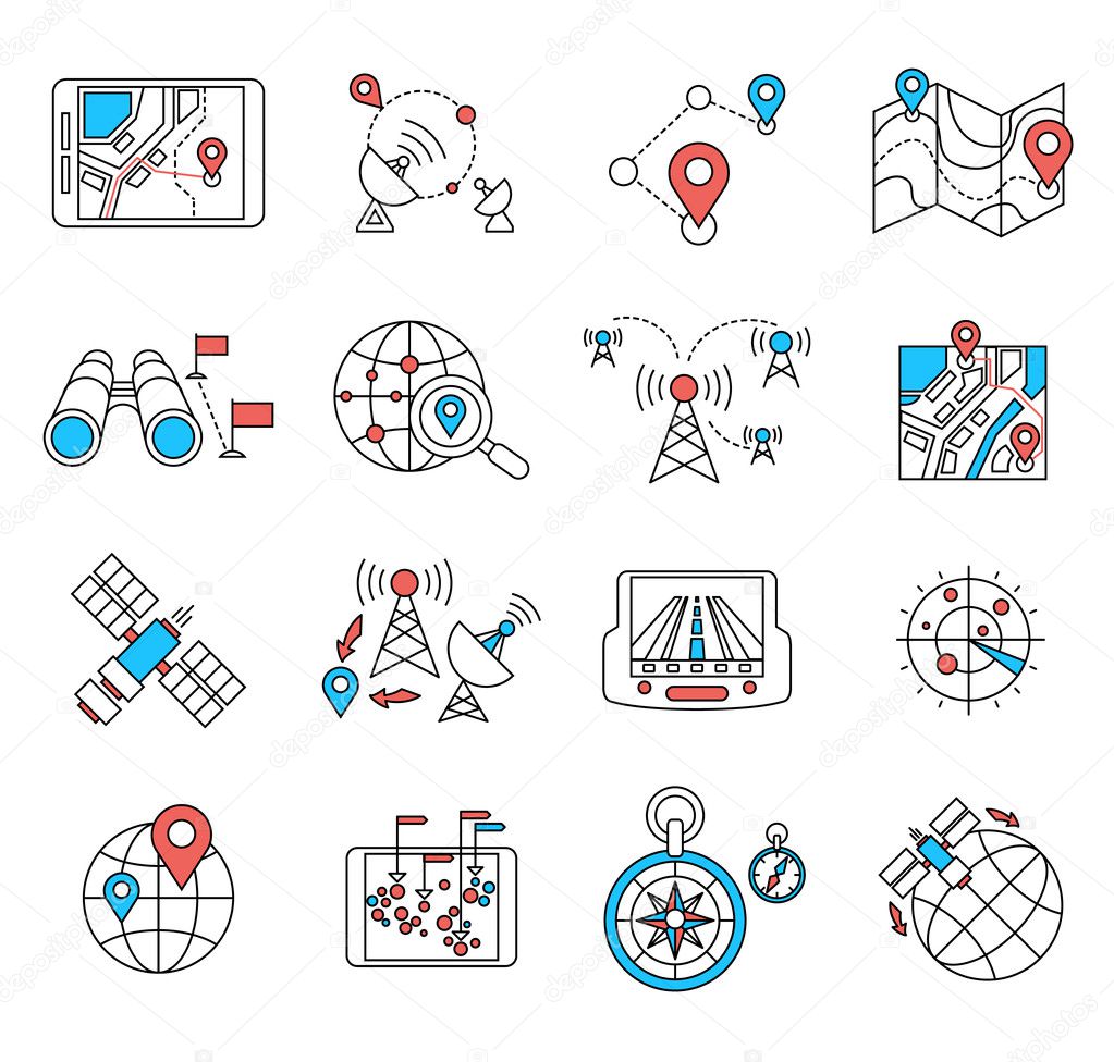 Navigation and geolocation thin flat lines