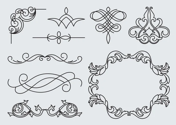 Calligraphic design elements. — Stock Illustration Calligraphic design elements. Royalty Free Stock Vectors