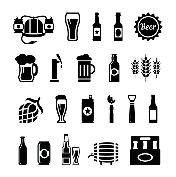 Beer icons set — Stock Vector